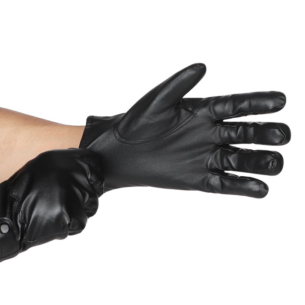 Winter Outdoor Sport Full Finger Mittens PU Leather Mitts Touch Screen Gloves Sport Cycling Gloves