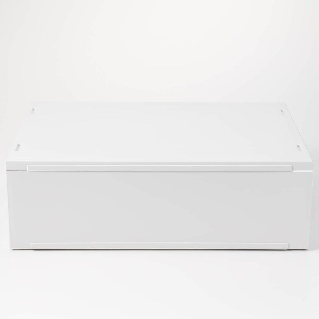 MUJI Recycled Polypropylene Small Item Storage White 37cm W x 26cm D x 12cm 84799655 Case, Wide, Medium, Gray, Approx. H,