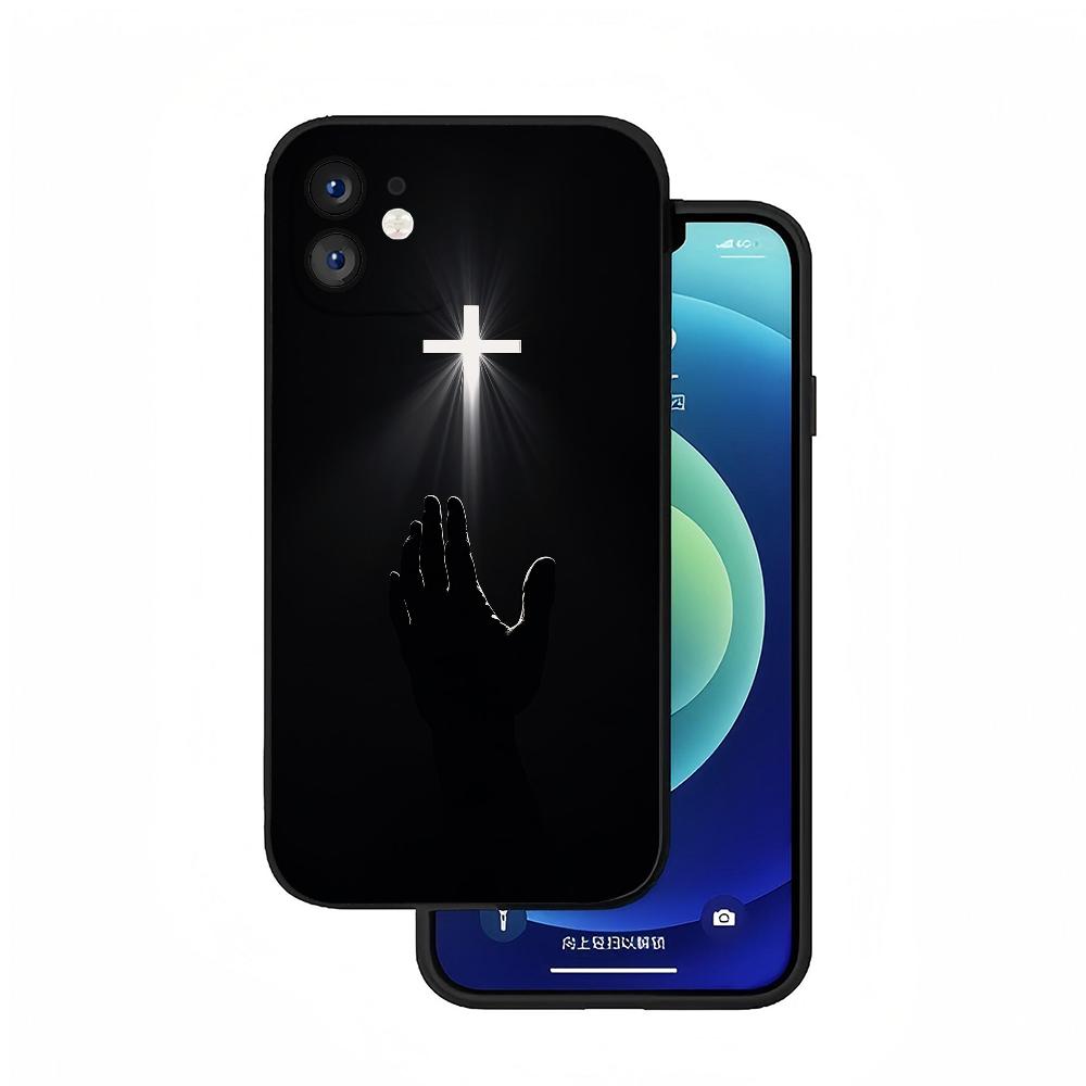 Son Of God Jesus Cross Holy Light Phone Case Silicone Soft For IPhone 16 15 14 13 12 11 Plus Pro Max Plus