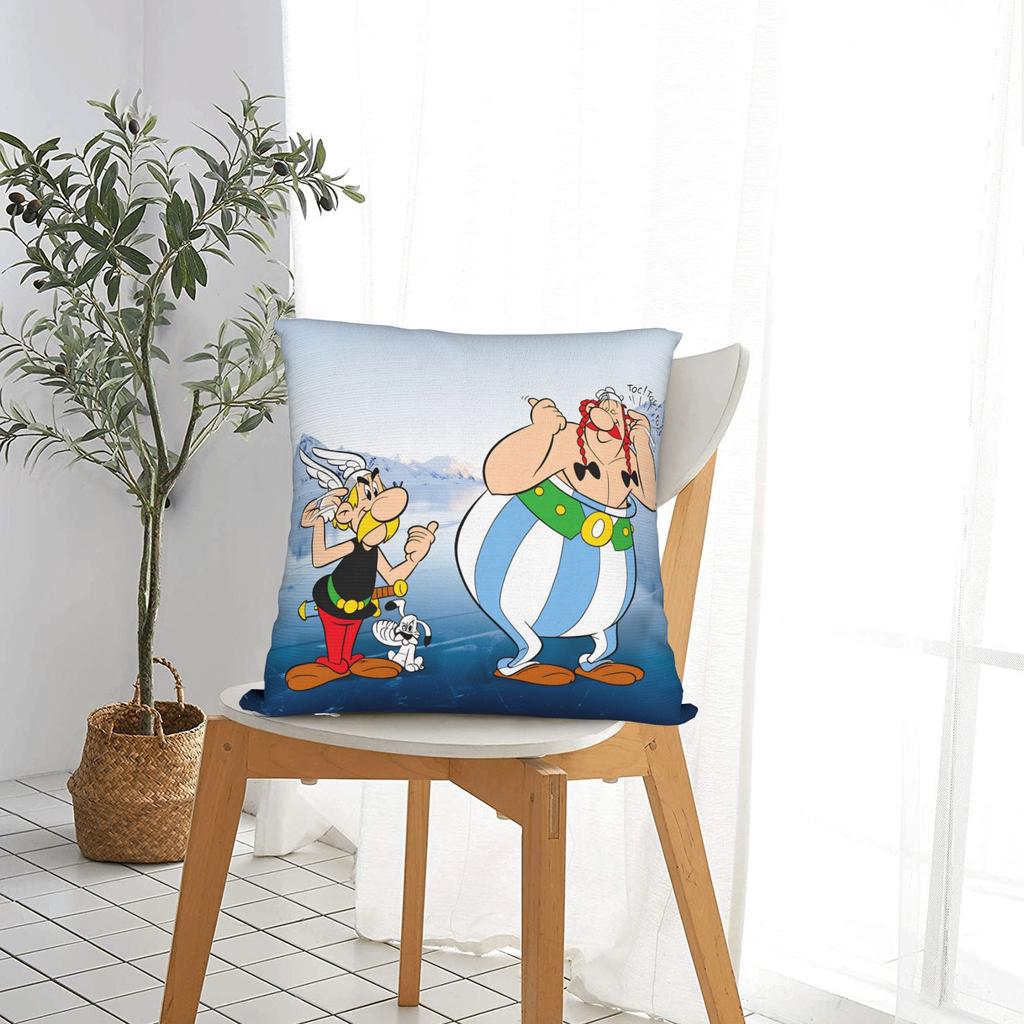 Pillow Cover A-Asterix E-Et Obelix Manga Fashion Pillow Case For Living Room Sofa Pillowcases