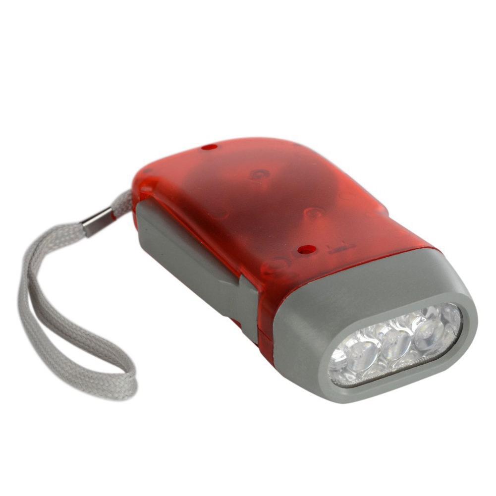 LED Hand Pressing Dynamo Flashlight Waterproof Torch Lamp for Outdoor Camping Hunting Mini Flashlight for Emergency