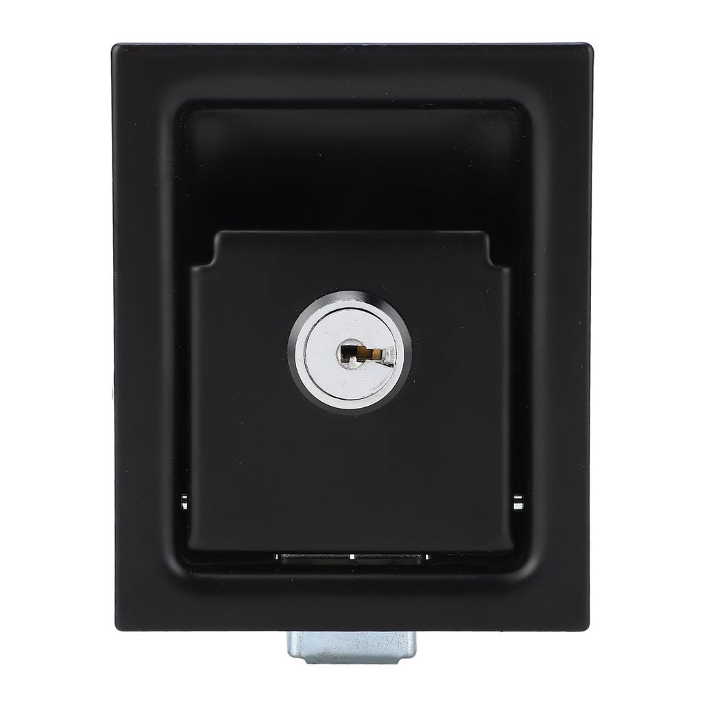 Tool Box Latch with 2 Keys Carbon Steel 3.3x2.7in Flush Mount RV Toolbox Handle Lock for Caravan Tru