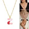 Lebendiger Buchstabenanhänger Legierung Halskette Party Wear Essential Zarte Schlüsselbeinkette Geschenk für Freund Geburtstage
