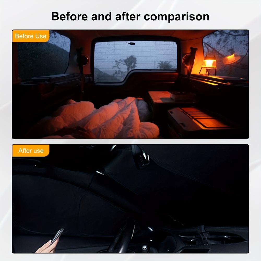 4-Piece Magnetic Car Curtain - Adjustable Blackout Sunshade with 99% UV Protection, Foldable Side Privacy Cover, Durable