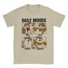 Men T-Shirts Tazmanian Devil Daily Moods Panels Tazed Funny Pure Cotton Tees Short Sleeve  T Shirt Crew Neck Clothes New Arrival