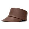 Internet celebrity pu leather cap children autumn and winter big head circumference show face small warm flat top hat equestrian hat knight hat men
