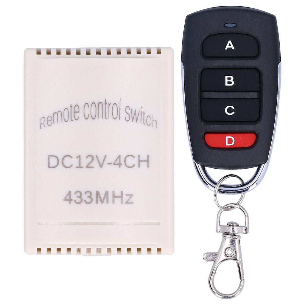 433Mhz 12V Garage Door Remote Control Opener 4CH Wireless Relay Transmitter Receiver Module Kit