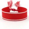 Ethnic Style Woven Bracelet with Embroidered Tassels - D Family DIY Promotion Wristband