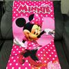 1pc Minnie Mouse Beach Towel - Polyester 2D Print Pink Polka Dot Design, Quick-Dry & Lightweight for Swimming, Camping &