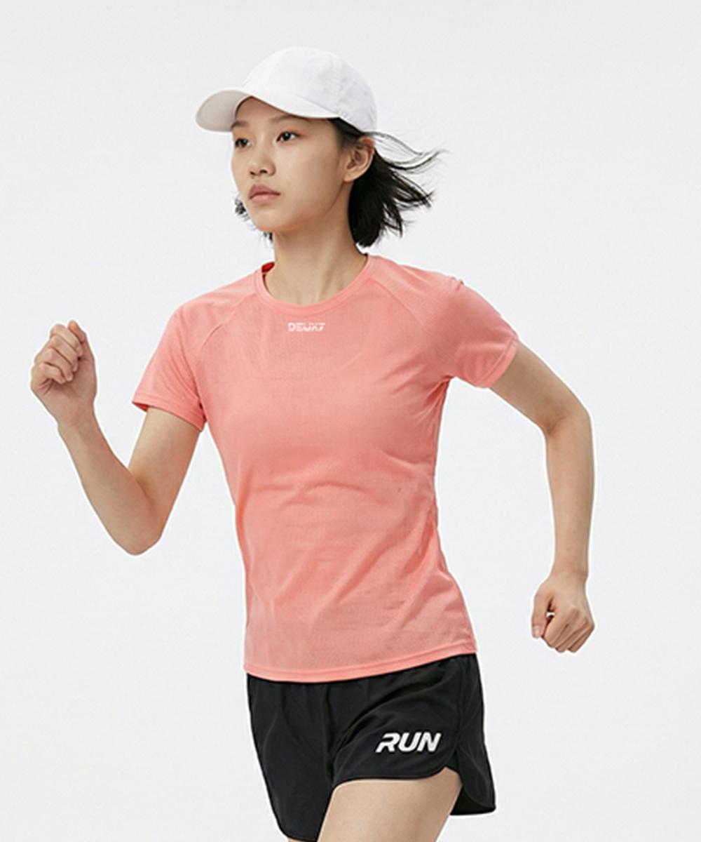 Dues Fishing Training Short Sleeve Peach Coral W 85
