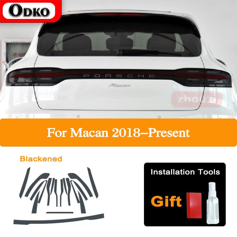 Per Porsche Macan 2018 Faro Auto Tinta Nero Pellicola Protettiva Vinile Fanale Posteriore Trasparente TPU Adesivo Accessori