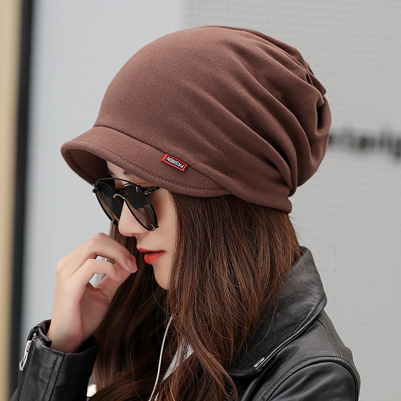 Trendy Women's Duckbill Beanie - Stylish Autumn/Winter Solid Color Hat with Short Brim