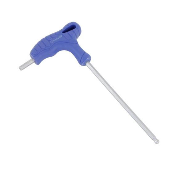 Small Space Operation Tool T-Handle Hex Wrench, Professional Ergonomic Grip Metric Extended Shaft Industrial Equipment Maintenance Wrench for