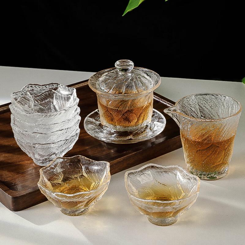 JIUMUQING Retro Xuanbing Glass Kung Fu Tea Brewing Cup
