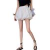 Women's White High Waist A-Line Layered Short Skirt - Spring/Summer 2026 Slim Fit