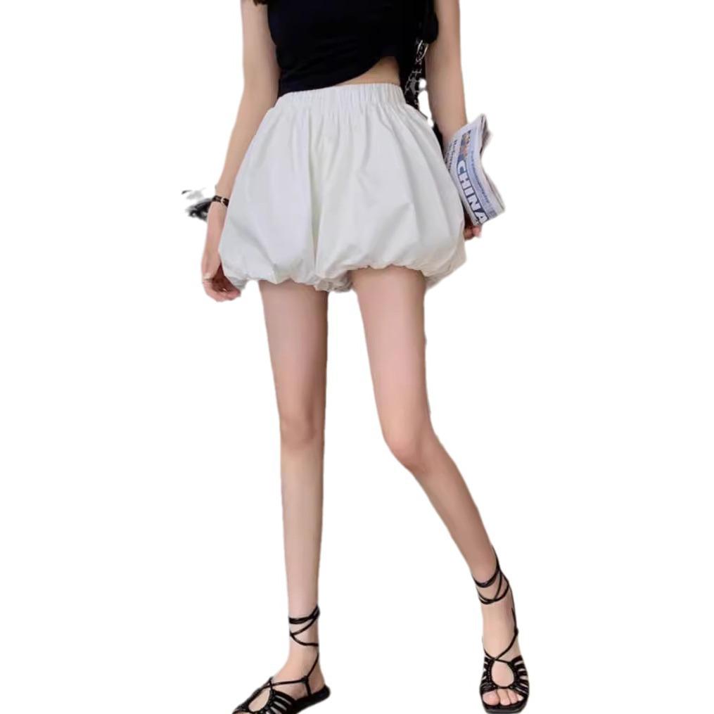Women's White High Waist A-Line Layered Short Skirt - Spring/Summer 2026 Slim Fit
