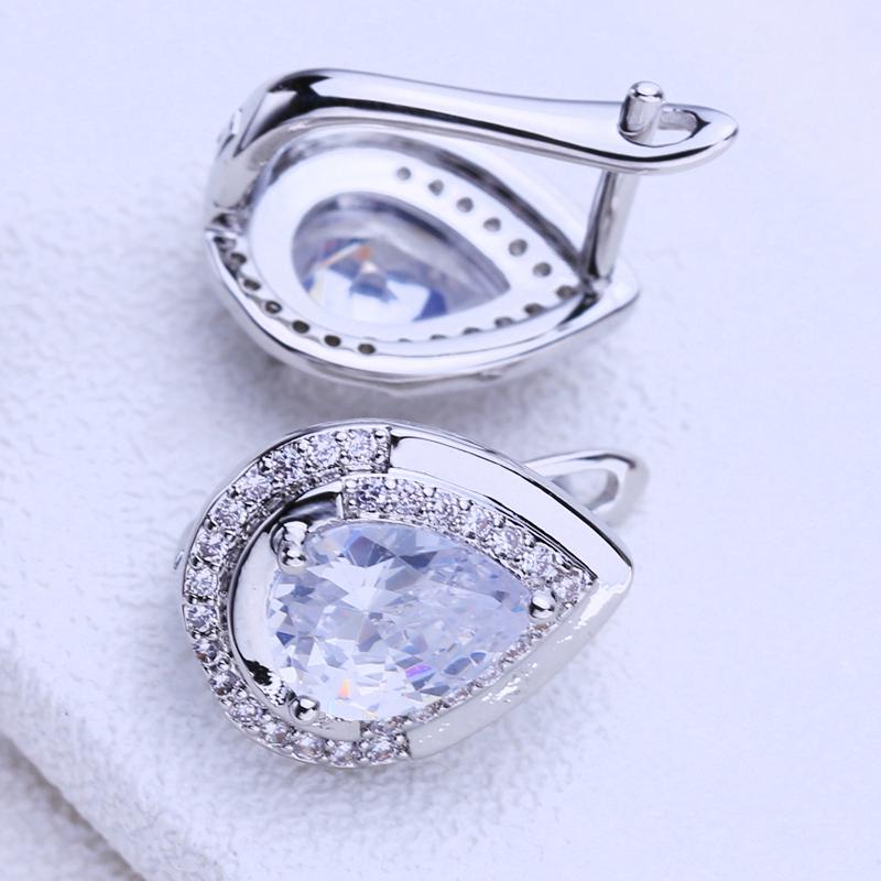 KNIKOO Clip Earrings For Women Cubic Zirconia Fashion Stud Earrings Jewelry For Wedding Party Gifts