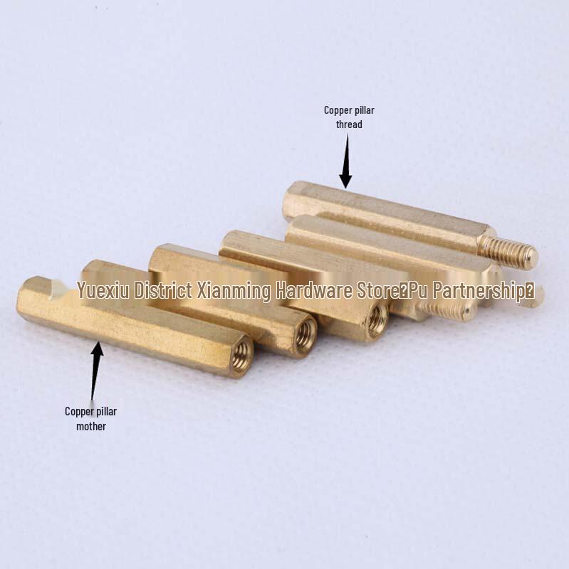 Eco-Friendly Hexagonal Brass Double-Through Standoff Nut (M3, M4, M5 Series)