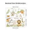 Cute Cartoon Animals Wall Sticker Elephant Lion Monkey Kids Room Home Decor