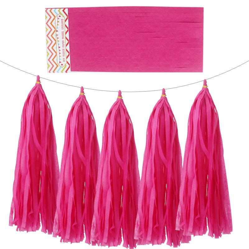 5pcs/lot Mixed DIY Tissue Paper Tassel Garland for Wedding Kids Birthday Party Decorations Baby Shower Favors Supplies