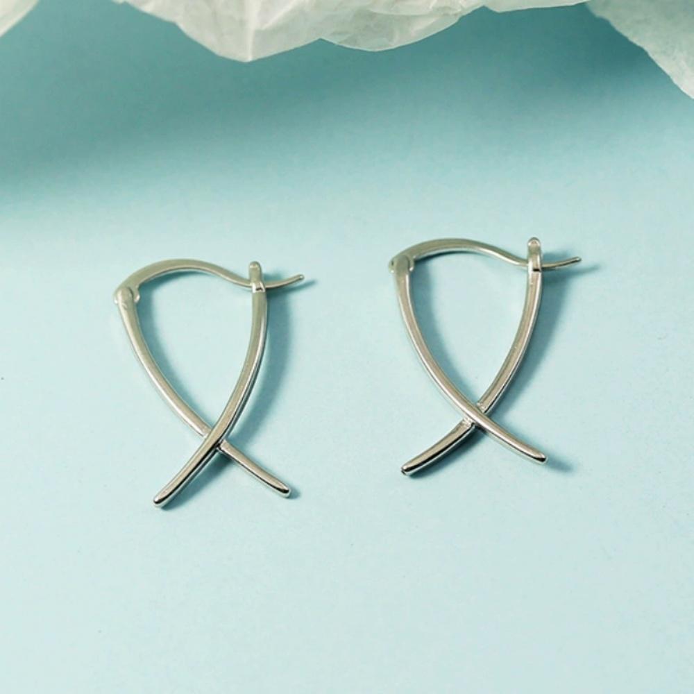 New Trendy Jewelry Simply Earrings Unique Geometry Earrings For Women Gift Earings Fashion Jewelry Korean Silver Color Earrings