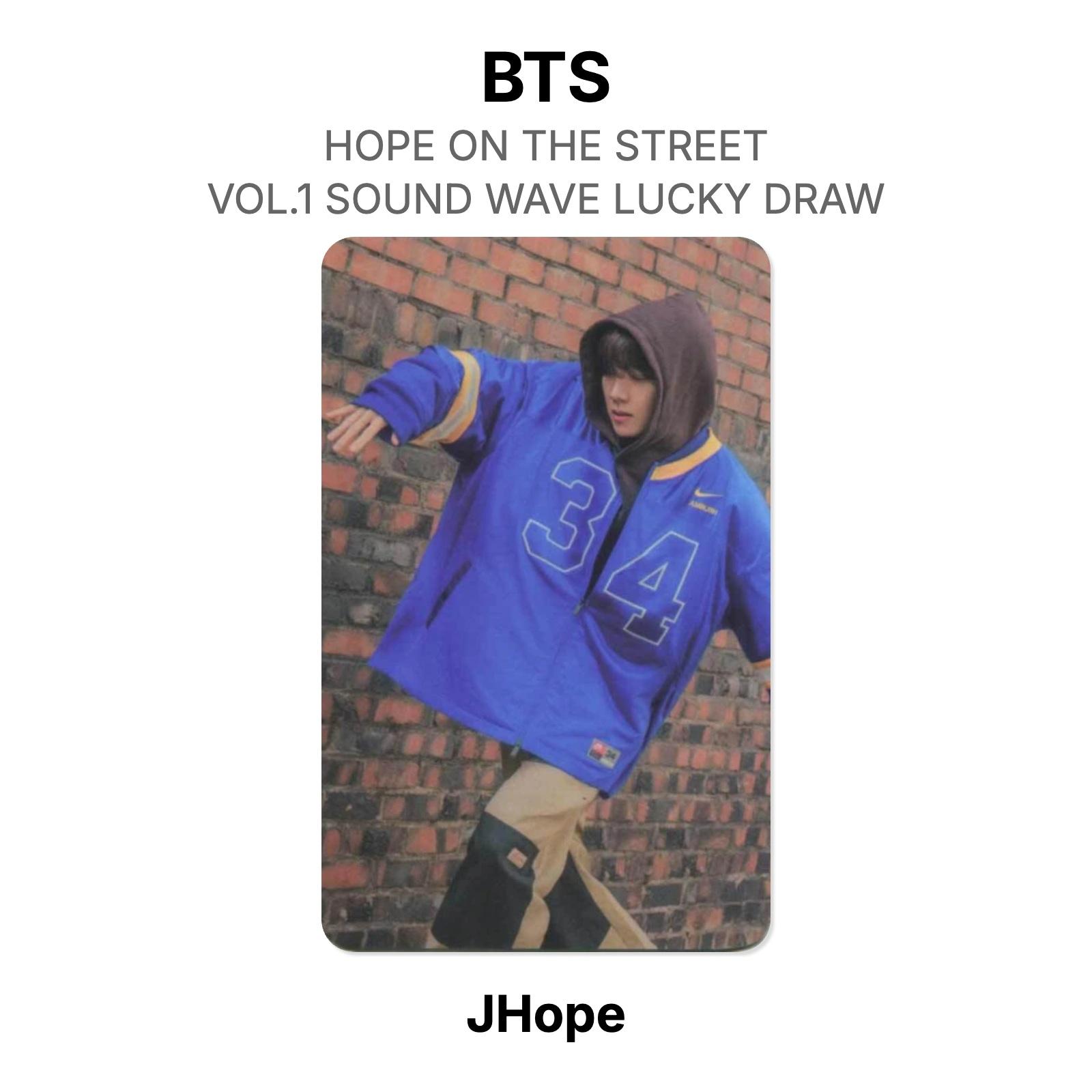BTS HOPE ON THE STREET VOL.1 SOUND WAVE LUCKY DRAW Official Photocard J-Hope