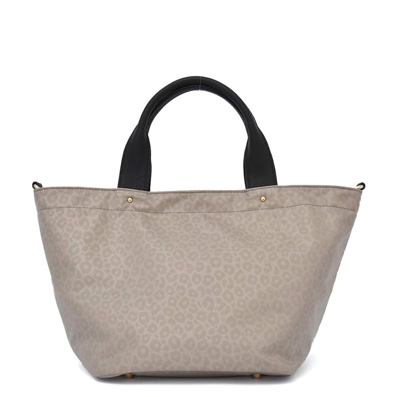 

[VITAFELICE] Vita Felice genuine leather handle 2way mini nylon tote bag ladies vinb-9r010z (leopard gray beige)
