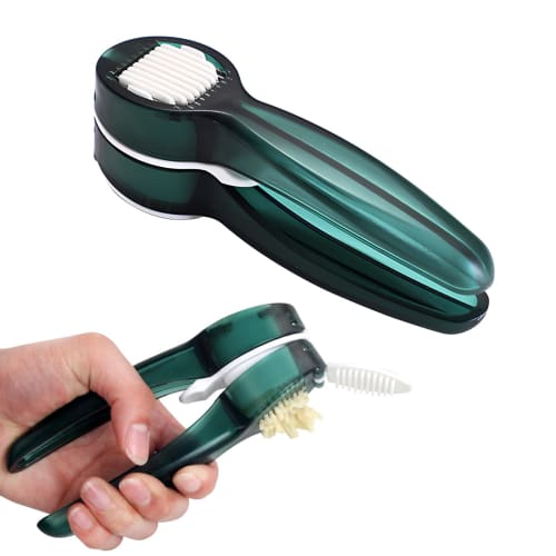 RICISUNG Garlic Press, Dual-Use Garlic Crusher, Garlic Press, Garlic Squeezer, Garlic Crusher, Garlic Mincer, Ginger Crusher, Manual, Easy To Clean