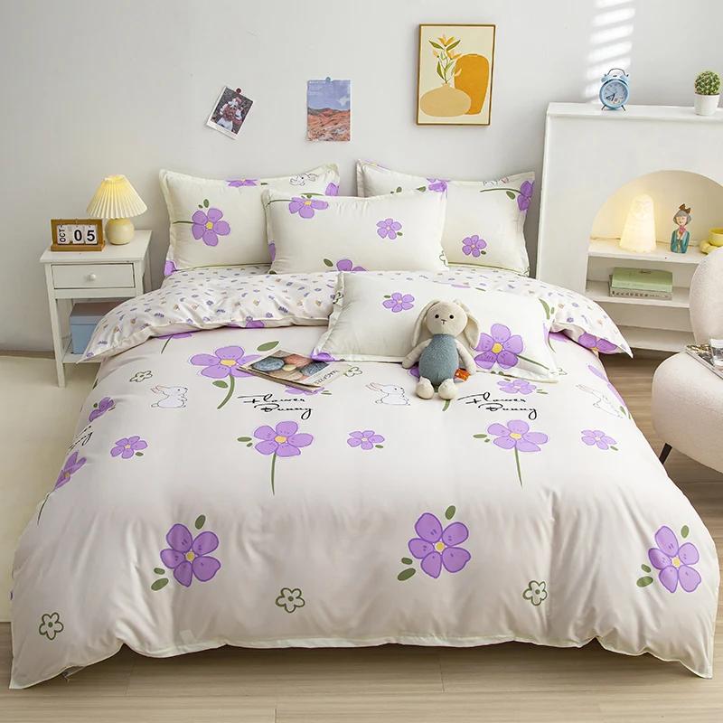 White Green Botanical Floral Duvet Cover Set Queen Reversible Gold Paisley Pattern Bedding Set Soft Microfiber Comforter Cover