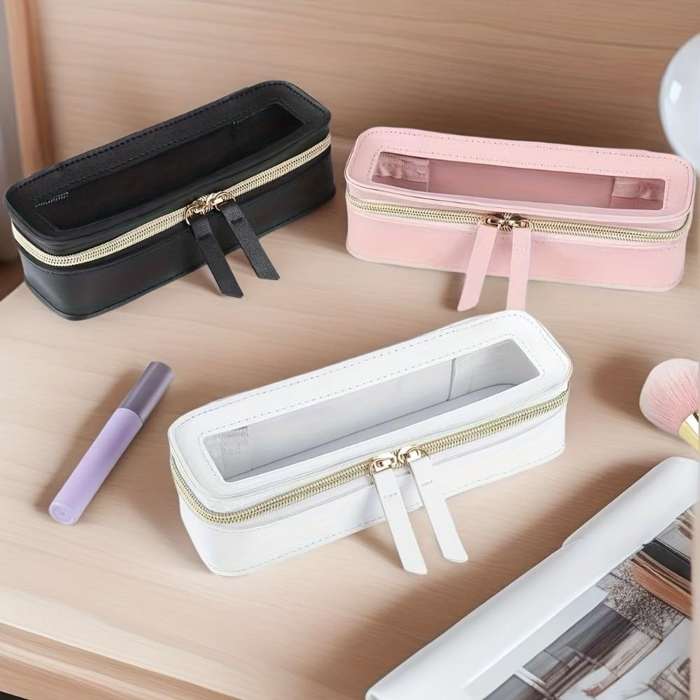 Waterproof Cosmetic Bag PU Pencil Case Daily Necessities Storage Pouch Travel