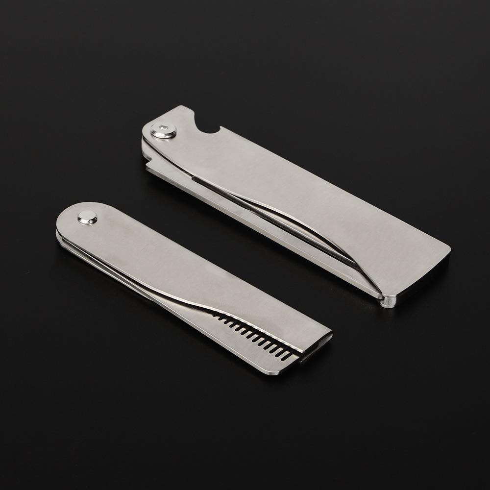 Beard Comb Folding Pocket Beard Combs Hairdressing Hair Styling Comb Portable Steel Combs  Salon