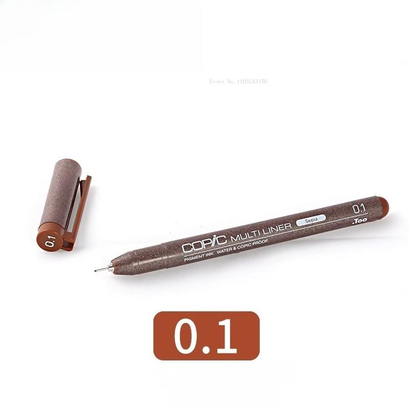Japanese Colored Hook Line Pen Waterproof Art Supplies Anime Architectural Design Ink Tube Drawing Pen Watercolor Outline Marker