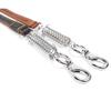 Genuine Leather Dog Leash Head Layer Cowhide Zinc Alloy Spring Cushioned Dog Leash Hand-knotted Dog Leash