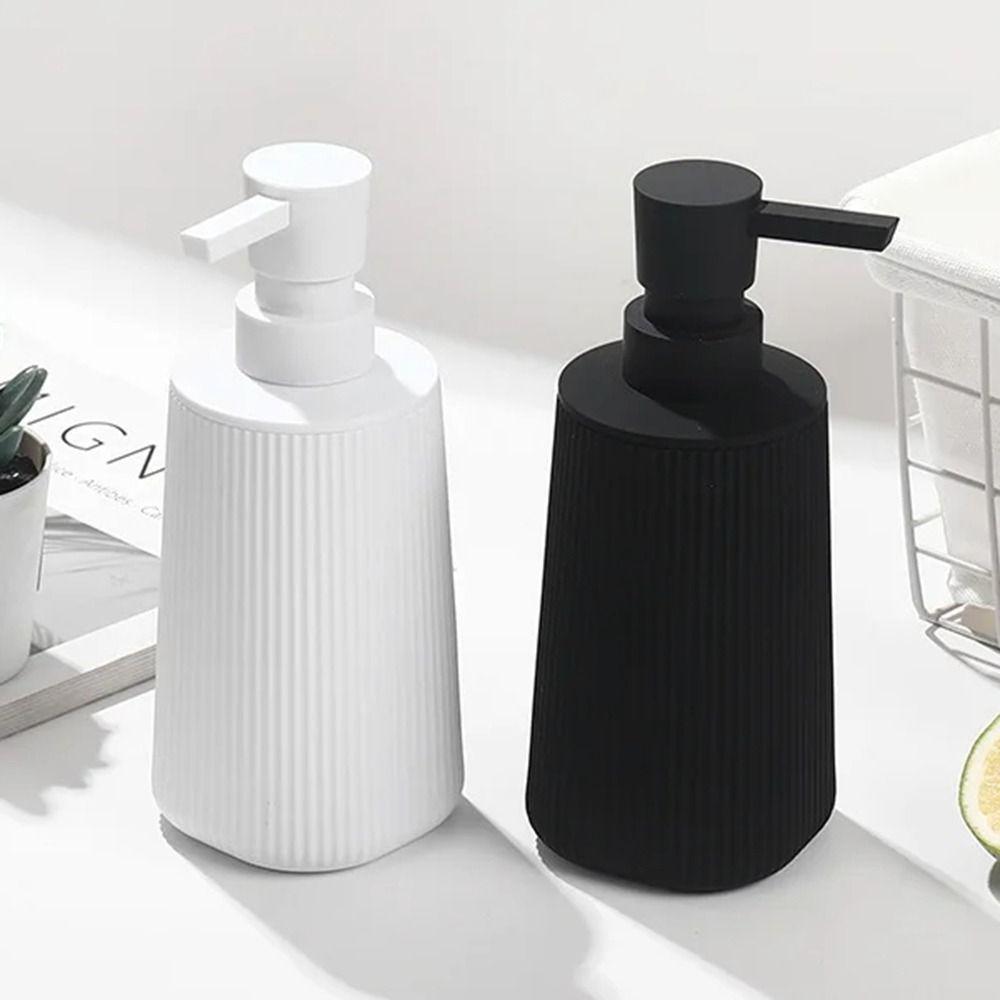 Modern Ribbed Handwash Container Press Pump Lotion Gel Jar Liquid Soap Dispenser  Home Use
