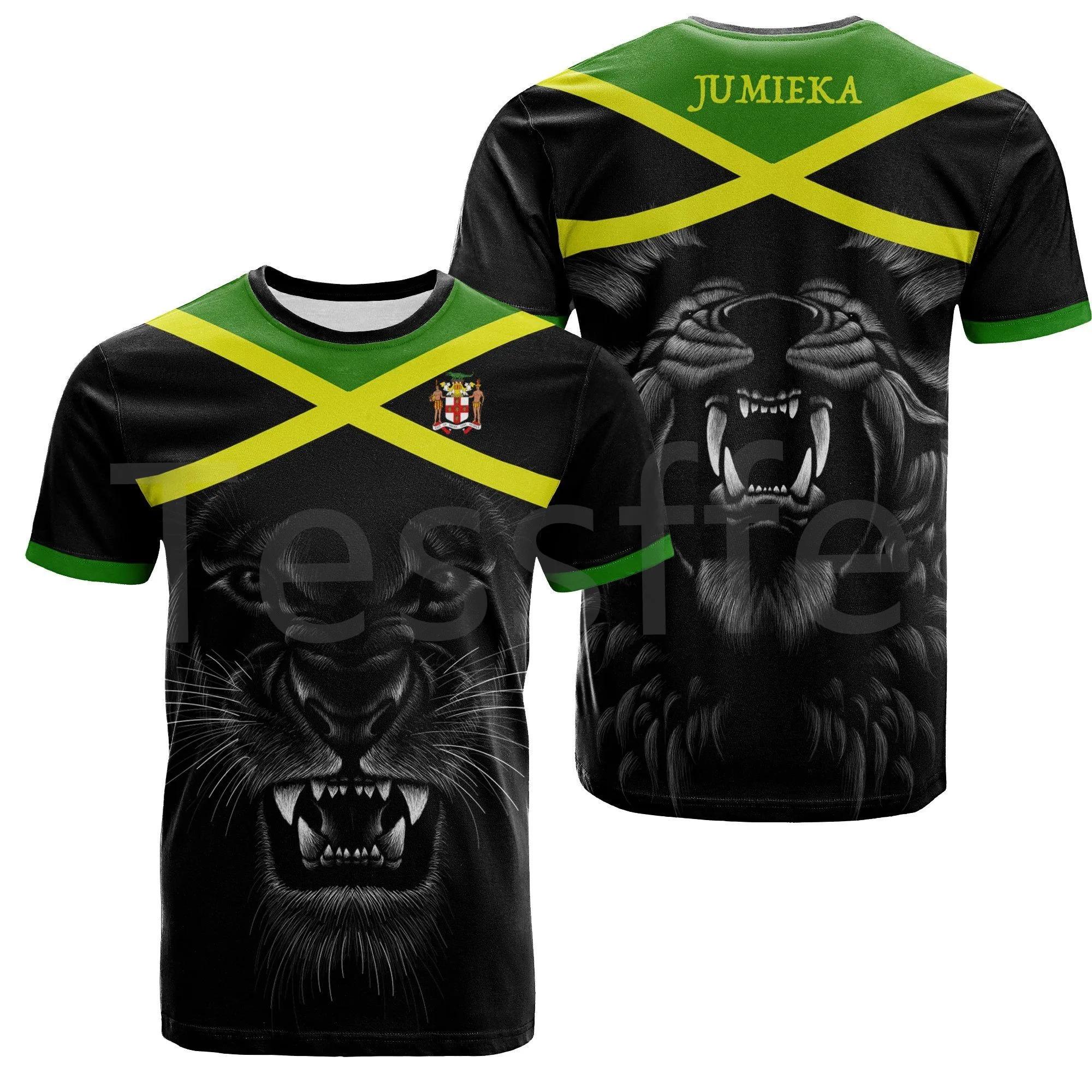 ETST WENDY 005 Tessffel Jamaica Lion Emblem Zomer Nieuwe Mode 3D Print Tops Tee T-shirt Mannen Vrouwen Korte Mouw T-shirt Streetwear Stijl-8 S