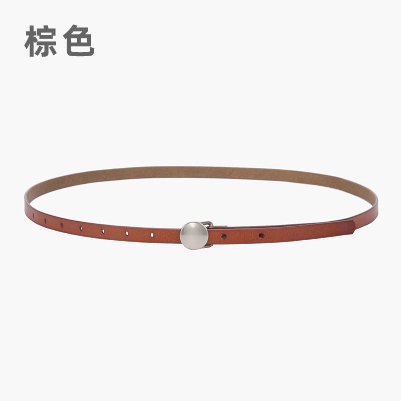 

Ремень женские тонкие шорты модные кожаные узкие брюки с поясом летние с высокой талией мягкий черный простой маленький ремень 105cm