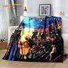 Cartoon Kingdom Hearts Spiele 3D Weiche Flanelldecke für Betten Schlafzimmer Sofa Picknick, Überwurfdecke zum Zudecken im Freien Freizeit Geschenk