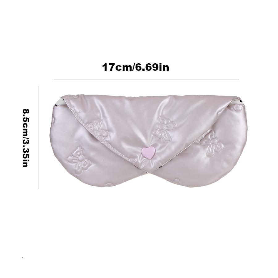 

Heart-Shaped PU Coin Purse - Cute Bow Embossed Handbag for Women, Portable Wallet for Change, Cards & Small Essentials рожевий