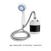 Outdoor Shower Pump with Hose Bucket Camping Shower Kit Rechargeable Handheld Water Pump for Camping Hiking Beach Car Washing