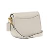 New COACH Willow Leather Saddle Bag, Shoulder Bag, Crossbody Bag Small Size Women's White CA094-B4HA