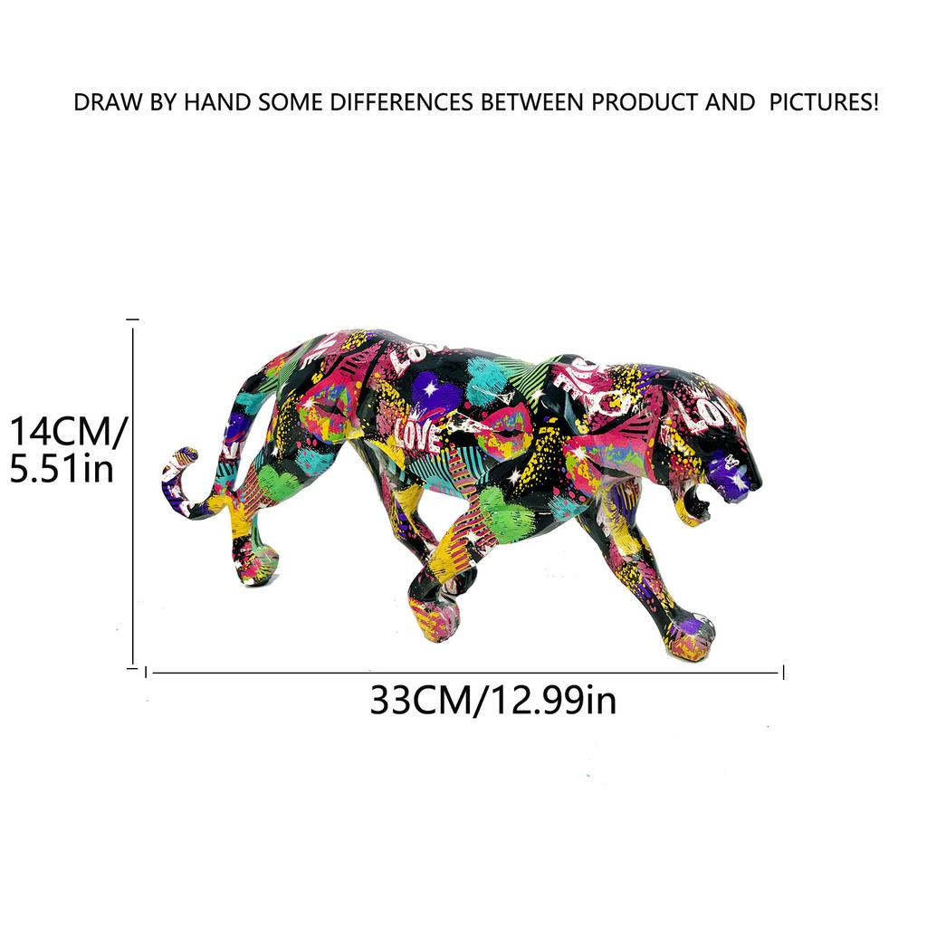 Creative Colorful Animal Statues Home Decoration Office Bookshelf Cabinet Ornament Living Room Desktop Resin Figurine Craft Gift