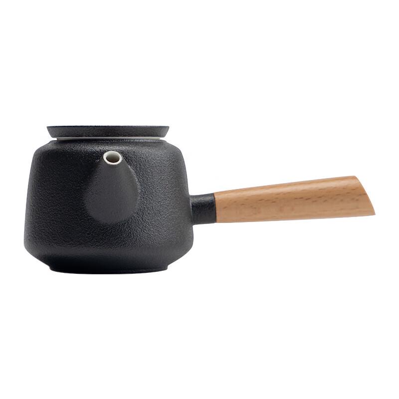 Nanshan Black Pottery Side Handle Teapot