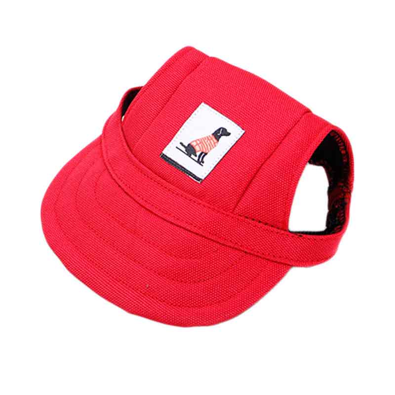 

Hat Dog Pet Baseball Hat Summer Canvas Cap For Pet Dog Accessories Outdoor Red,S
