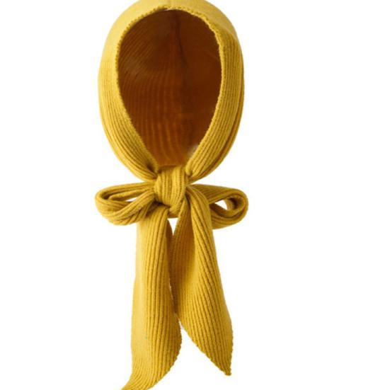 Women Hat Scarf Solid Color Soft Warm 2 In 1 Knit Scarf Hat Versatile