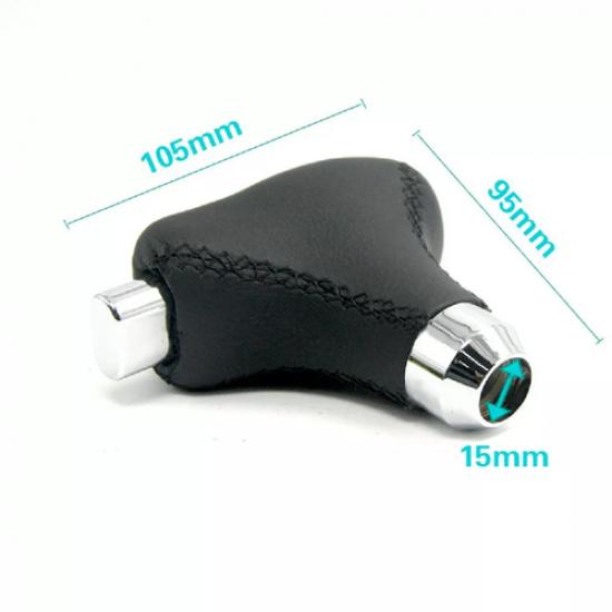 1 Pcs Auto Universal Black Leather Automatic Transmission Shift Knob