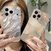 Sandstone Marble Pattern Case For iPhone 17 Pro Max Coque iPhone 16 15 14 13 Pro Max 11 Clear TPU Silicone Soft Cover