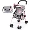 Bayer Doll Stroller Pink-Gray with Bag