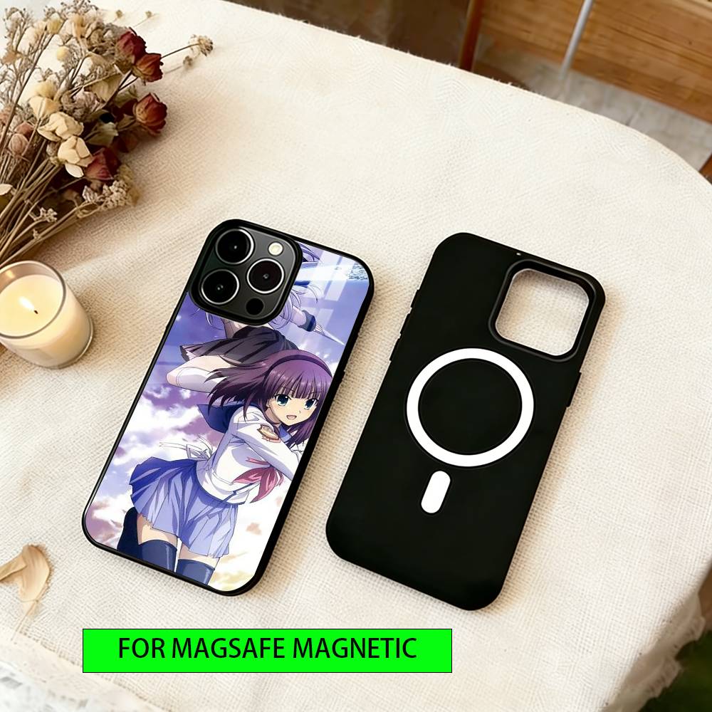Angel Beats Phone Case For iPhone17,16,15,14,13,12,11 Plus,Pro Magnetic For Magsafe Wireless Charging