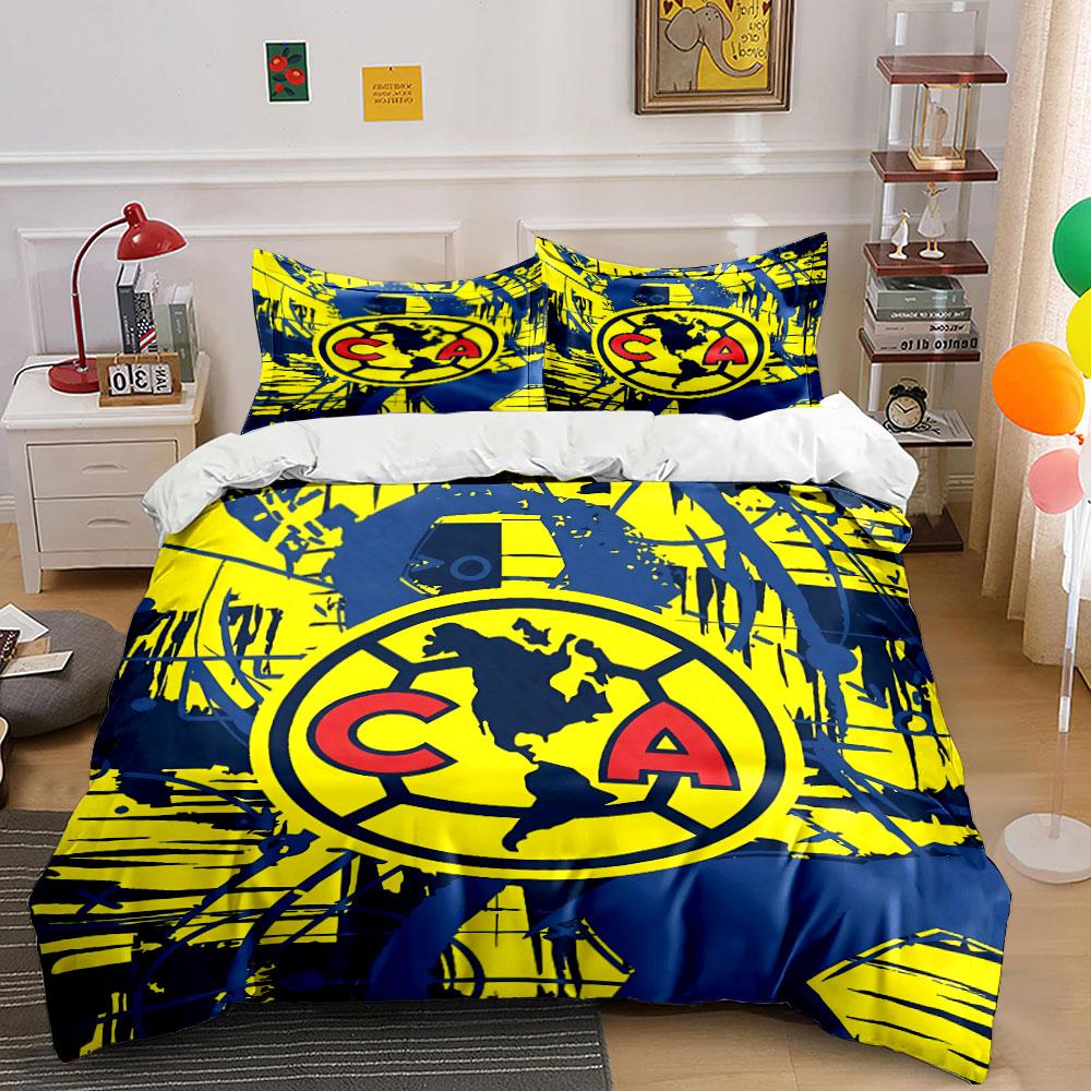 Yellow Blue C.A. Logo Bedding Set Bedding Duvet Cover Set Duvet Cover Pillowcases (1 * Duvet Cover 2 * Pillowcases, Without Duvet Insert)