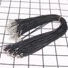 DIY Black Leather Necklace Cord with Lobster Clasp and Pendant Charm